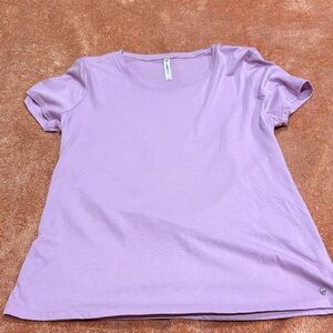Fabletics Lavender Short Sleeve Tee